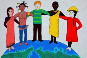 world, earth, planet, people, diversity, street art, graffiti, art, painting